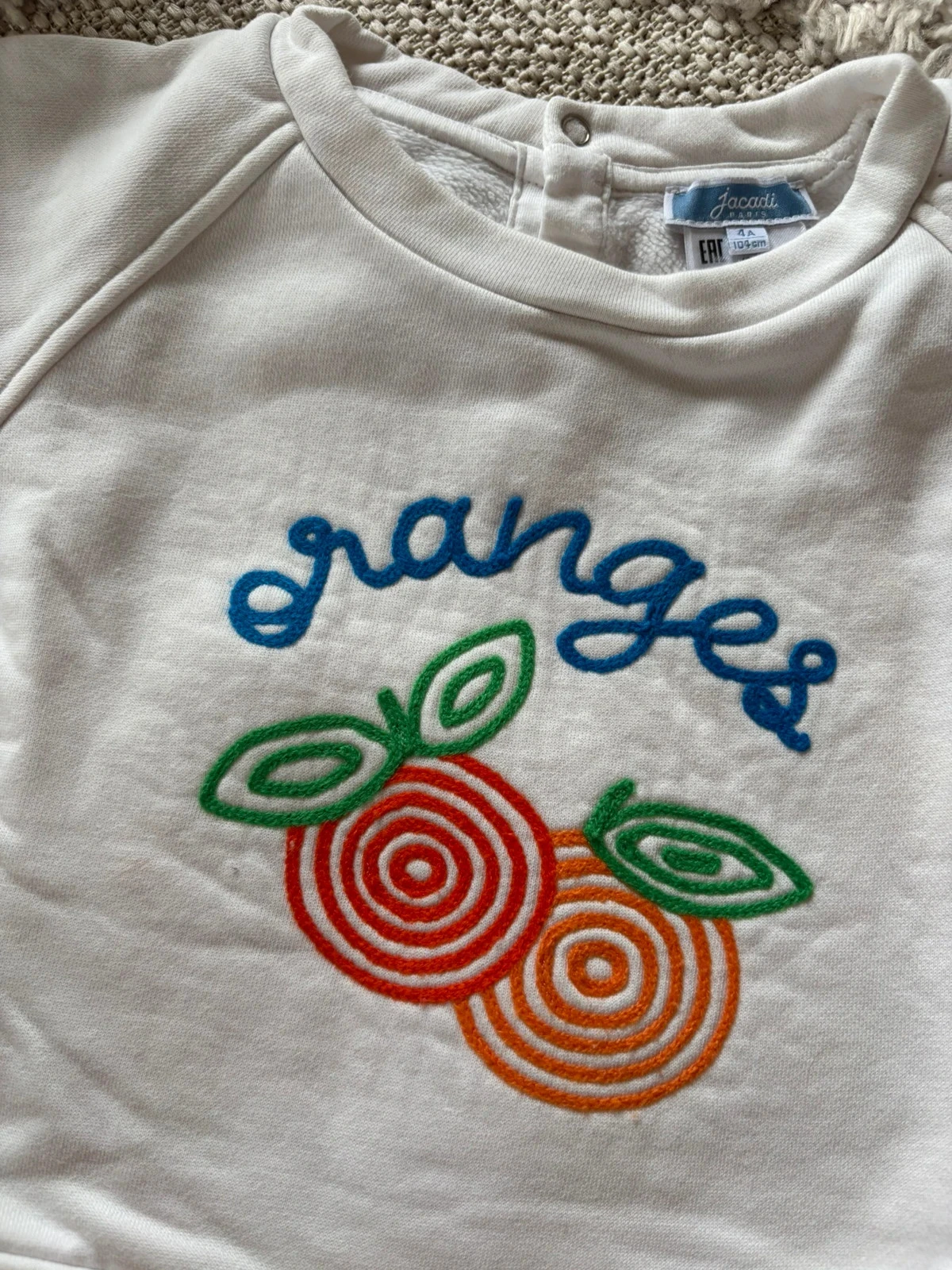 Jacadi white sweatshirt 4 years – photo 3